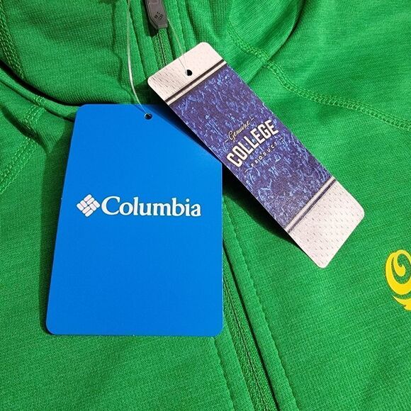 Columbia NCAA Oregon Ducks Jacket Sapphire Trail Fleece Omni-Heat Small S Green - Picture 4 of 13
